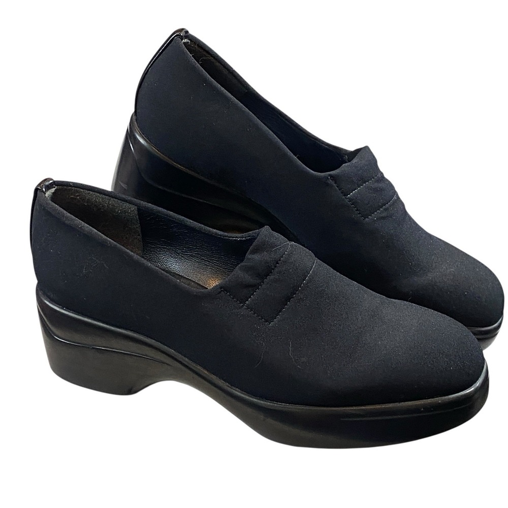 Stuart Weitzman Black Platform Slip-On Shoes